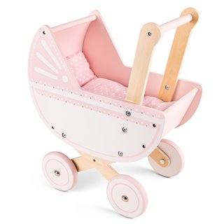 Doll pram including bedding - pink